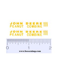Decal 1/16 John Deere Combine 111 Peanut