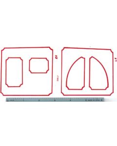 Decal 1/16 John Deere Combine No 1, 2, or 3 Pin Striping Set (red)