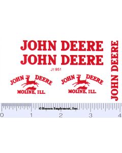 Decal John Deere Moline Logo 1/16 scale