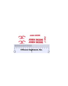 Decal John Deere Moline Logo - Red 1/64 scale
