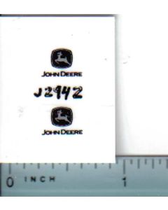 Decal John Deere Logo with John Deere 1/16 scale (smaller)