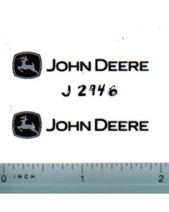 Decal John Deere Logo with John Deere 1/16 scale (x-large)