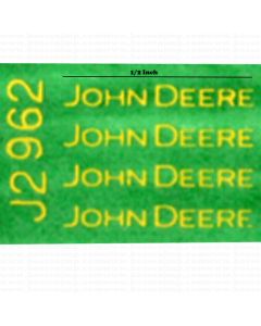 Decal John Deere - Yellow 1/2in.