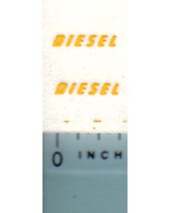 Decal Diesel - Yellow 3/8 inch