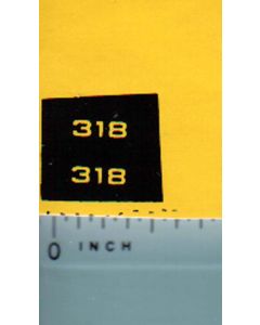 Decal 1/16 John Deere L&G 318 Model Numbers