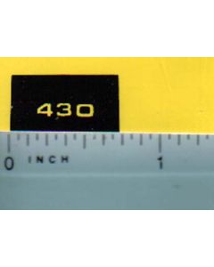 Decal 1/16 John Deere L&G 430 Model Numbers