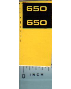 Decal 1/16 John Deere 650 Compact Utility  Model Numbers