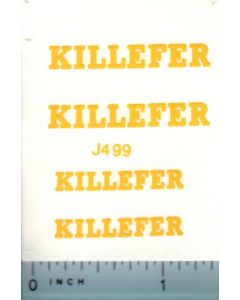 Decal 1/16 John Deere Killefer  (yellow) Small & Large