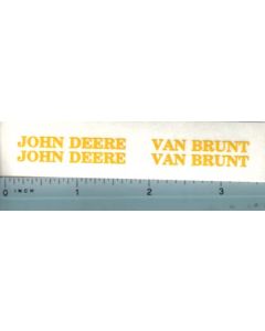 Decal 1/16 John Deere Van Brunt (yellow)
