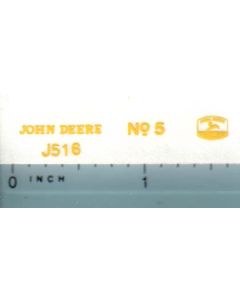 Decal 1/16 John Deere Mower No. 5 Set (yellow)
