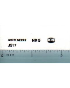 Decal 1/16 John Deere Mower No. 5 Set (black)