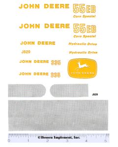 Decal 1/16 John Deere Combine 55EB Set