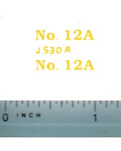 Decal 1/16 John Deere Combine 12A Model Numbers