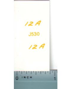 Decal 1/16 John Deere Combine 12A Pull Type Model Numbers