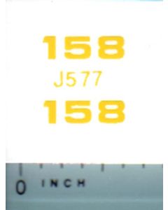 Decal 1/16 John Deere Loader 158 Model Numbers