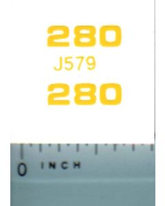Decal 1/16 John Deere Loader 280 Model Numbers