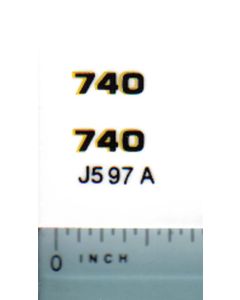 Decal 1/16 John Deere Loader 740 Outlined Model Numbers
