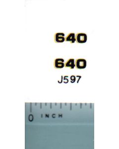 Decal 1/16 John Deere Loader 640 Outlined Model Numbers