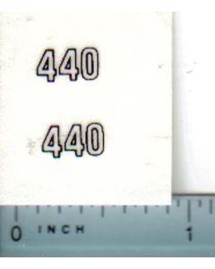 Decal 1/16 John Deere Crawler 440 Outlined Model Numbers