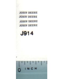 Decal John Deere (silver) scale 3/8 in.