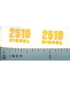 Decal 1/16 John Deere 2510 Diesel Outlined Model Numbers