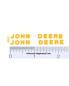 Decal John Deere - Yellow 2 1/4in.