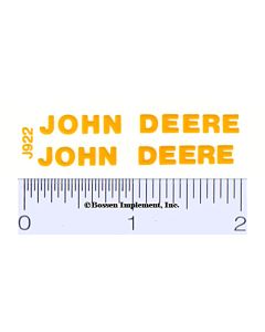 Decal John Deere - Yellow 1 7/8in.