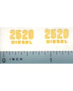 Decal 1/16 John Deere 2520 Diesel Model Numbers