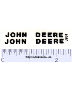 Decal John Deere - Black 2 1/4in.