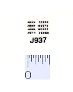 Decal John Deere - Black 1/64 scale