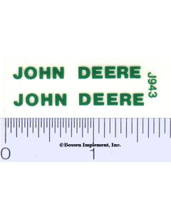 Decal John Deere - Green 1/16 scale