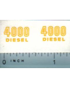 Decal 1/16 John Deere 4000 Diesel Outlined Model Numbers