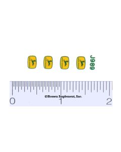 Decal John Deere Logo (green deer on yellow) SM 1/16  scale