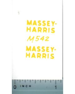 Decal 1/16 Massey Harris yellow (pair)