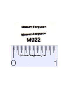 Decal Massey Ferguson - Black on Clear 5/8 inch