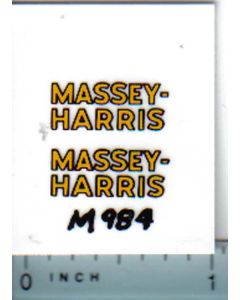 Decal Massey-Harris Yellow with Black Outline