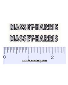Decal Massey-Harris Silver, Black Outline (pair)