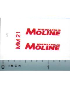 Decal 1/25 MM Minneapolis Moline 4 Star Red Print