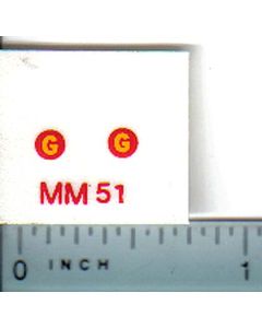 Decal 1/16 Minneapolis Moline G Model Numbers