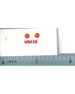 Decal 1/16 Minneapolis Moline BF Model Numbers