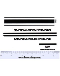 Decal 1/16 Minneapolis Moline Model Hot Rod
