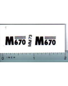 Decal 1/16 Minneapolis Moline M670 Model Numbers