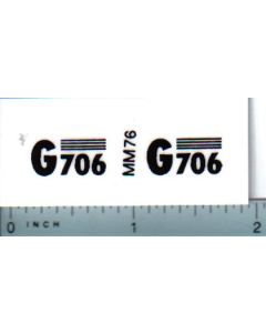 Decal 1/16 Minneapolis Moline G706 Model Numbers