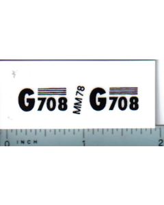 Decal 1/16 Minneapolis Moline G708 Model Numbers