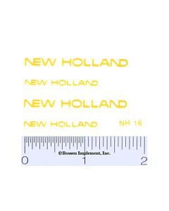 Decal New Holland Logo (Yellow on Clear) (Pair)