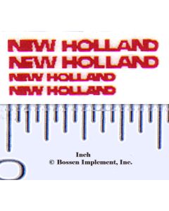 Decal New Holland Logo (Red on Clear) Pair