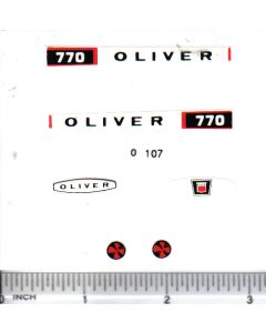 Decal 1/16 Oliver 770 Late Set