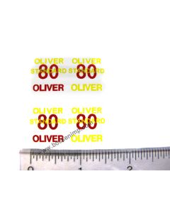 Decal 1/16 Oliver 80 Standard, Yellow & Red (pair)