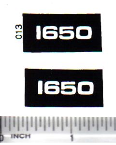 Decal 1/16 Oliver 1650 Model Numbers