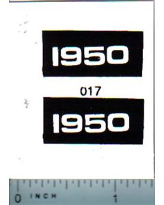 Decal 1/16 Oliver 1950 Model Numbers